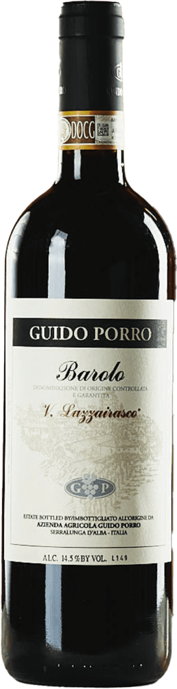 2022 Nebbiolo Langhe, Guido Porro, Piedmont bottle shot.
