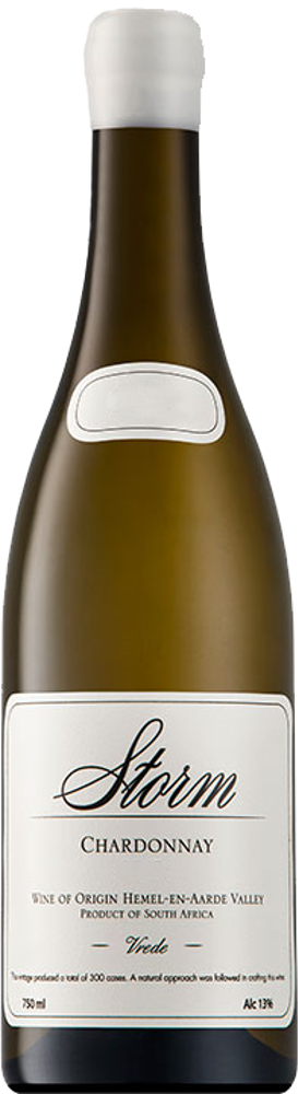 2023 Vrede Chardonnay, Storm Wines, Hemel-en-Aarde bottle shot.