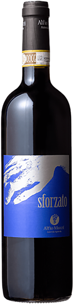 2018 Sforzato di Valtellina, Alfio Mozzi, Lombardy bottle shot.