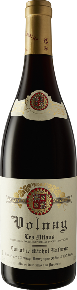 2023 Volnay 1er Cru Les Mitans, Michel Lafarge bottle shot.