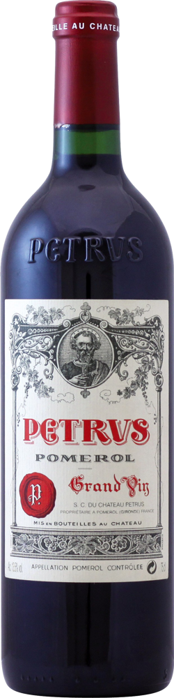 1995 Château Pétrus, Pomerol bottle shot.