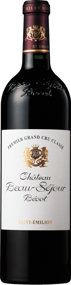 2019 Château Beau-Séjour Bécot, 1er Grand Cru Classé St-Emilion bottle shot.