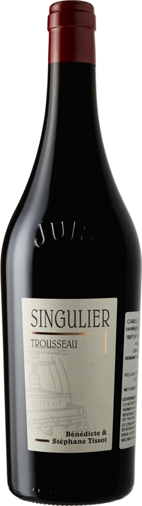 2023 Arbois Trousseau Singulier, Bénédicte et Stéphane Tissot, Jura bottle shot.