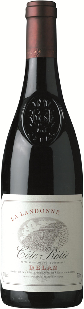 2016 Côte-Rôtie La Landonne, Delas Frères bottle shot.