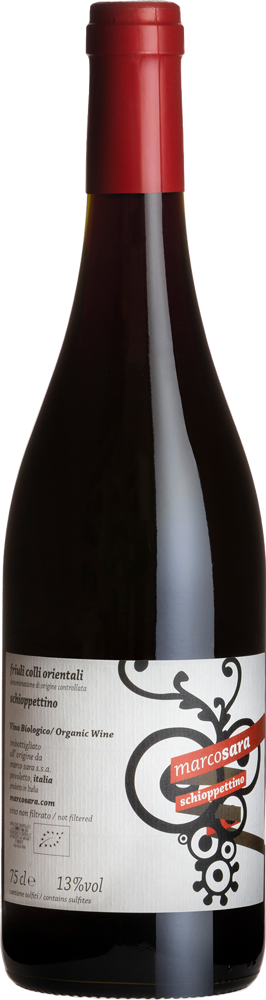 2020 Schioppettino, Marco Sara, Colli Orientali del Friuli bottle shot.