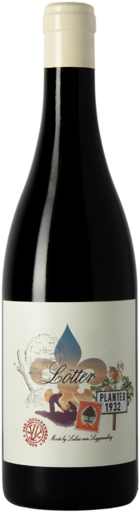 2021 Cinsault 'Lotter', Lukas van Loggerenberg bottle shot.