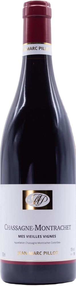 2021 Chassagne-Montrachet Rouge Mes Vieilles Vignes, Jean-Marc Pillot bottle shot.