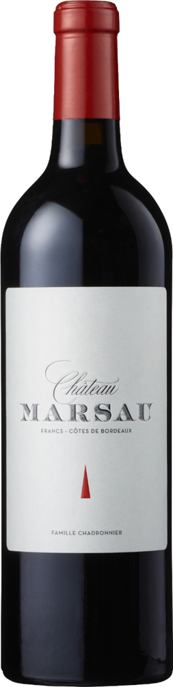 2018 Château Marsau, Côtes des Francs bottle shot.