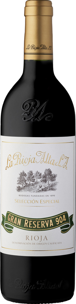 2015 Gran Reserva 904 Selección Especial, La Rioja Alta, Rioja bottle shot.