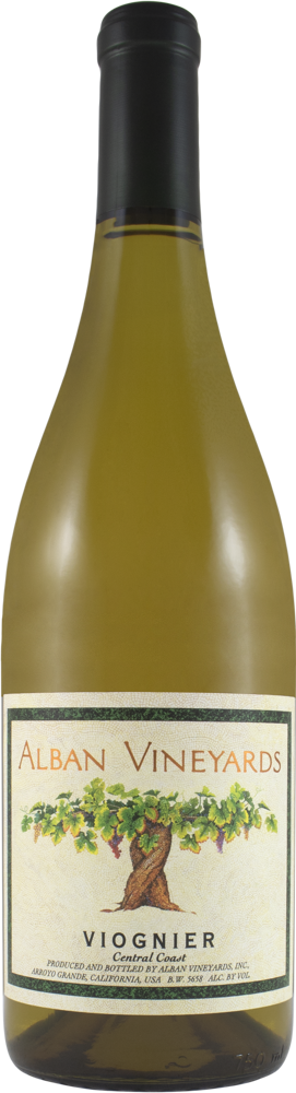2021 Viognier, Alban Vineyards, Central Coast bottle shot.