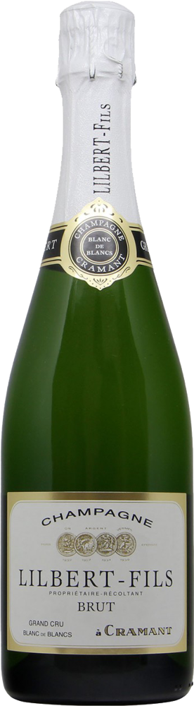 N/V Cramant Grand Cru Blanc de Blancs, Lilbert-Fils (2018 Base Vintage) bottle shot.