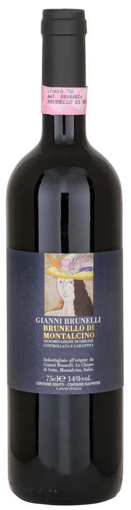 2019 Brunello di Montalcino Riserva, Gianni Brunelli bottle shot.