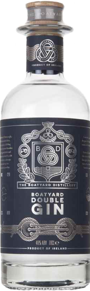 Boatyard Double Gin, The Boatyard Distillery, Ireland bottle shot.