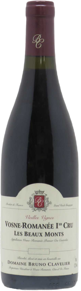 2013 Vosne-Romanée 1er Cru Les Beaux Monts Vieilles Vignes, Bruno Clavelier bottle shot.