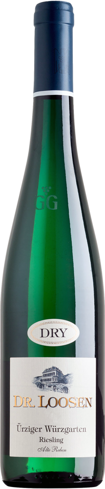 2021 Ürziger Würzgarten Riesling Grosses Gewächs Alte Reben, Dr Loosen, Mosel bottle shot.