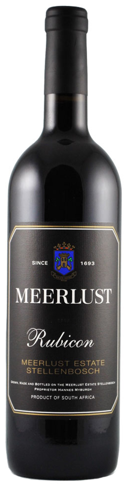 2021 Rubicon, Meerlust, Stellenbosch bottle shot.
