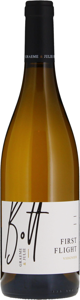 2023 First Flight Viognier, Domaine Graeme & Julie Bott bottle shot.