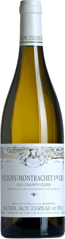 2023 Puligny-Montrachet 1er Cru Les Champs-Gains, Michel Bouzereau bottle shot.