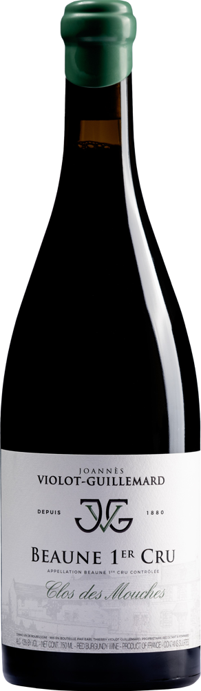 2020 Beaune 1er Cru Clos des Mouches, Domaine Violot-Guillemard bottle shot.