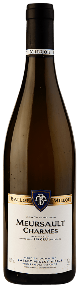 2022 Meursault 1er Cru Charmes, Domaine Ballot-Millot bottle shot.