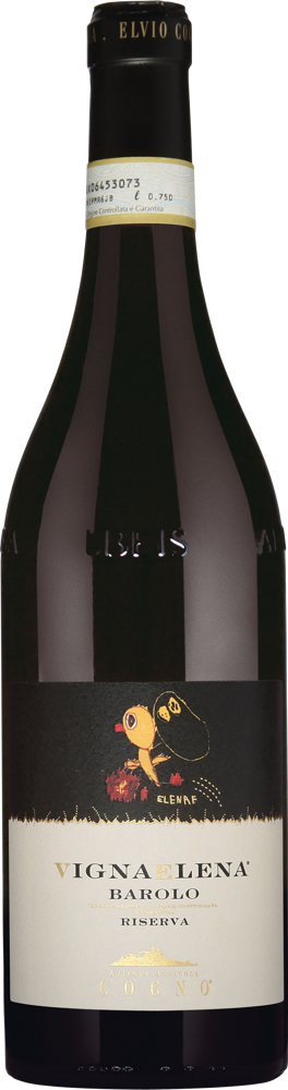 2016 Barolo Vigna Elena Riserva, Elvio Cogno bottle shot.