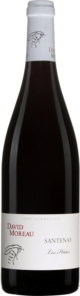 2022 Santenay Les Hâtes, David Moreau bottle shot.