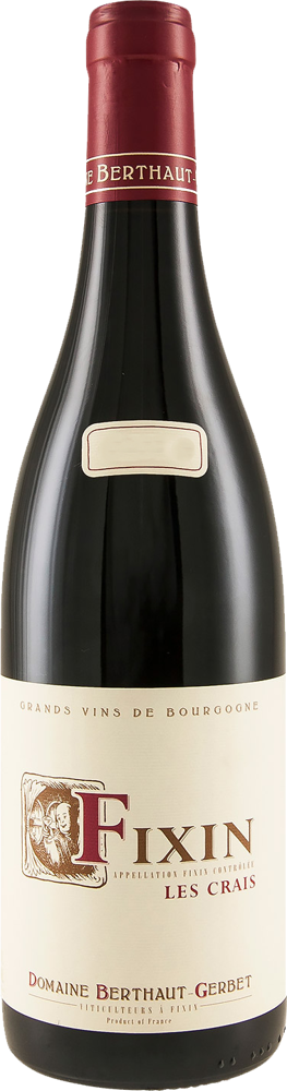 2023 Fixin Les Crais, Domaine Berthaut-Gerbet bottle shot.