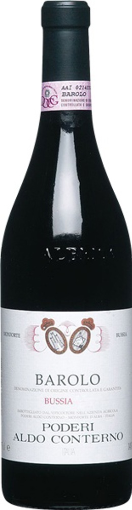 2016 Barolo Bussia, Poderi Aldo Conterno, Piedmont bottle shot.