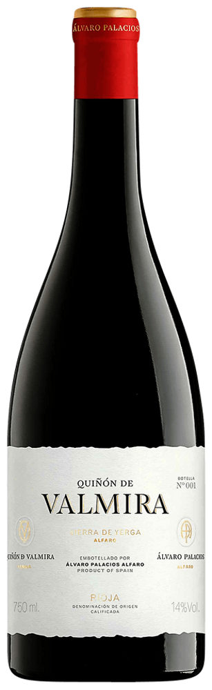 2022 Quiñón de Valmira, Álvaro Palacios, Rioja bottle shot.