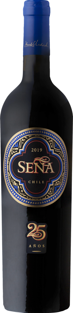 2019 Seña, Chadwick, Aconcagua Valley, Chile bottle shot.