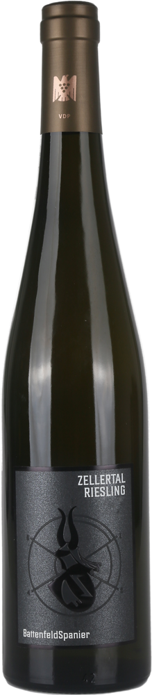 2021 Zellertal Riesling Trocken, Battenfeld-Spanier, Rheinhessen bottle shot.