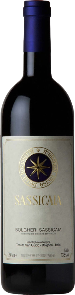 2022 Sassicaia, Tenuta San Guido, Bolgheri, Tuscany bottle shot.