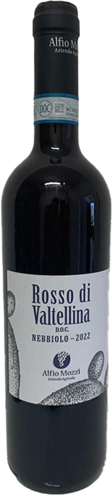 2022 Rosso di Valtellina, Castione Andevenno, Alfio Mozzi, Lombardy bottle shot.