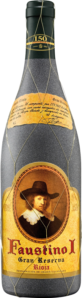 1964 Bodegas Faustino I Gran Reserva, Rioja bottle shot.