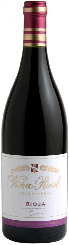 2016 Viña Real Gran Reserva, CVNE, Rioja bottle shot.