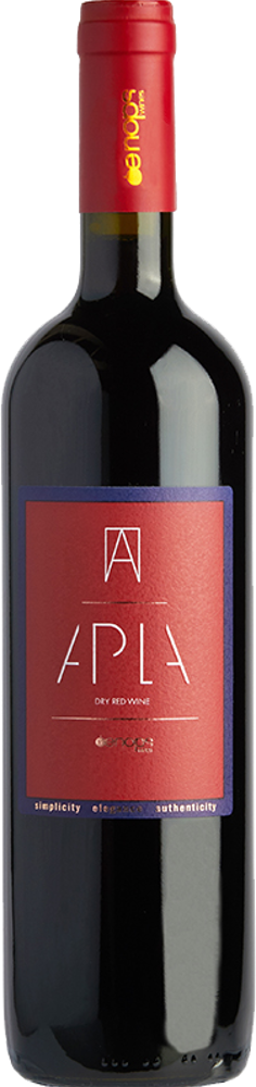 2019 Apla Red, Oenops Wines, Drama bottle shot.