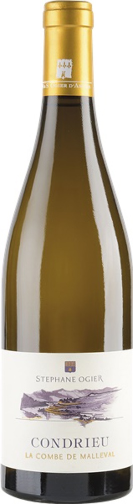 2017 Condrieu La Combe de Malleval, Domaine Michel et Stéphane Ogier bottle shot.