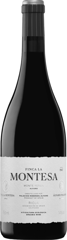 2020 La Montesa Crianza, Palacios Remondo, Rioja bottle shot.