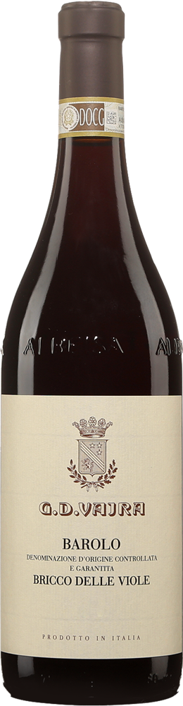 2021 Barolo 'Bricco delle Viole', G.D. Vajra bottle shot.