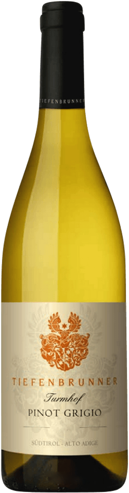 2021 Turmhof Pinot Grigio, Tiefenbrunner, Alto Adige bottle shot.