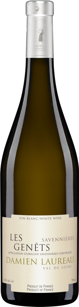 2019 Savennieres Les Genêts, Damien Laureau bottle shot.