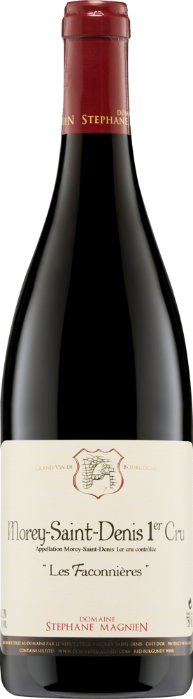 2023 Morey-Saint-Denis 1er Cru Faconnières, Domaine Stéphane Magnien bottle shot.