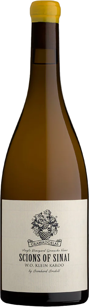 2021 Gramadoelas , Scions of Sinai, Stellenbosch bottle shot.