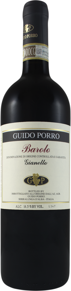 2019 Barolo Gianetto, Guido Porro, Piedmont bottle shot.