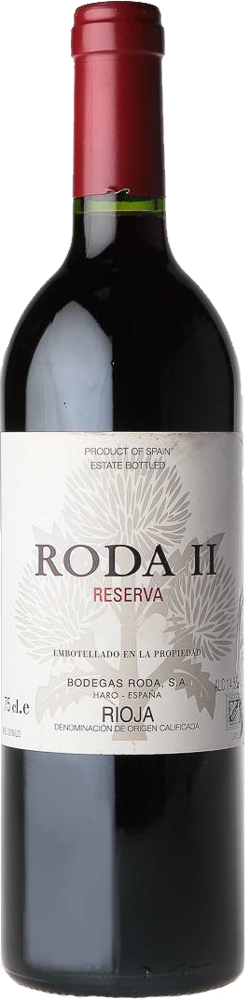 2000 Roda II Reserva, Rioja, Bodegas Roda bottle shot.
