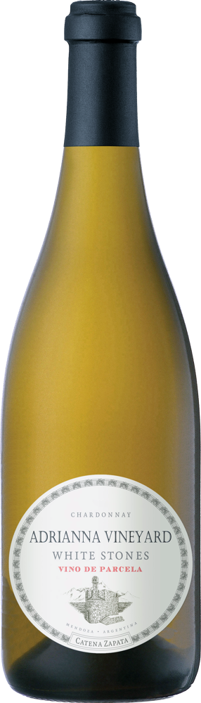 2022 Catena Zapata White Stones Chardonnay, Mendoza bottle shot.