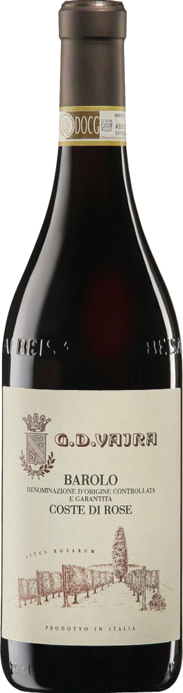 2020 Barolo Coste di Rose, G.D. Vajra bottle shot.