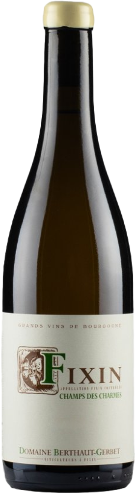 2023 Fixin Blanc 'Champ Des Charmes', Domaine Berthaut-Gerbet bottle shot.