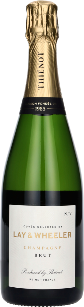 N/V Lay & Wheeler Champagne Brut by Thiénot (2015 base vintage) bottle shot.