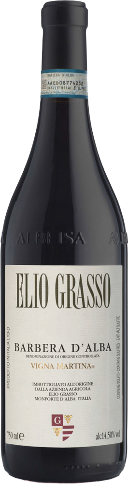 2022 Barbera d'Alba Vigna Martina, Elio Grasso, Piedmont bottle shot.